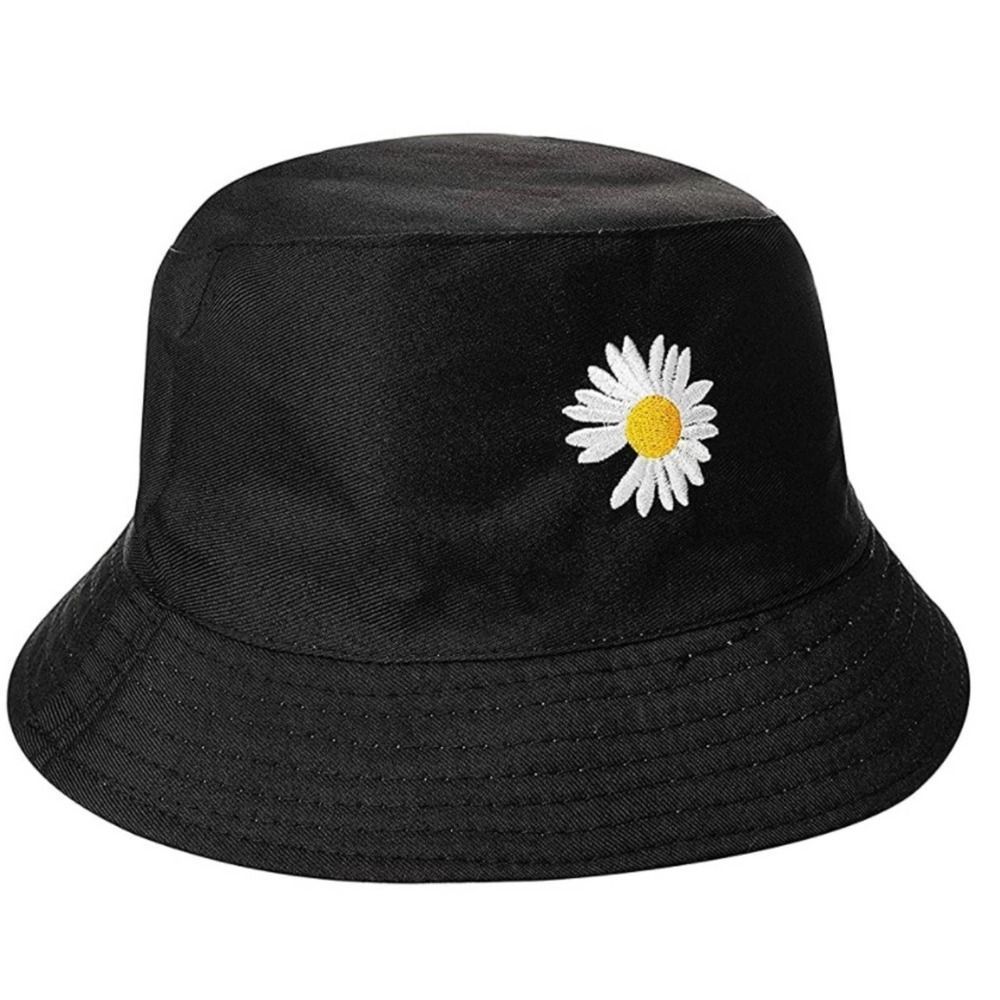 Daisy flower Bucket Hat Reversible Fisherman-Cap Packable Summer